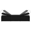 vidaXL Tr&auml;dg&aring;rd Solloungers Reclining 3 pcs Svart Poly rattan