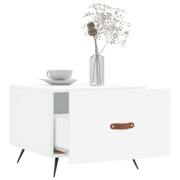 vidaXL Soffbord 2 st vit 50x50x40 cm konstruerat trä