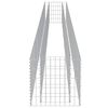 vidaXL Planteringsgabion upphöjd galvaniserat stål 540x50x50 cm