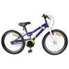 vidaXL Barncykel 18 Tum f&ouml;r 5-7 &aring;r gamla Bl&aring; vit