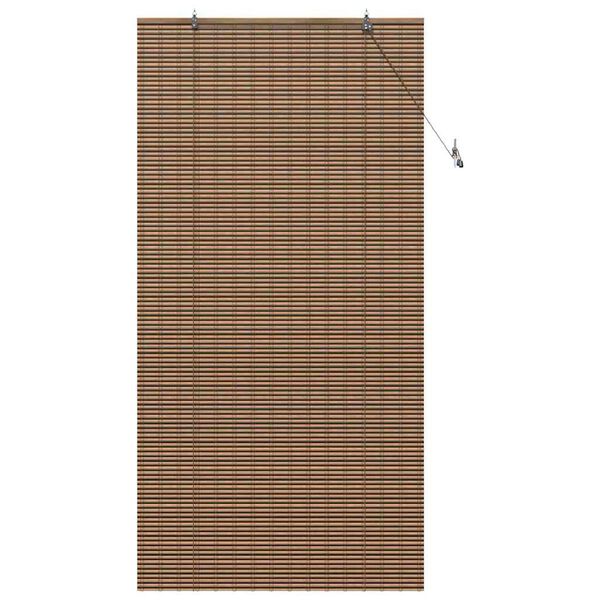 vidaXL Rullgardin med gardiner Brun 120 x 220 cm Bambu