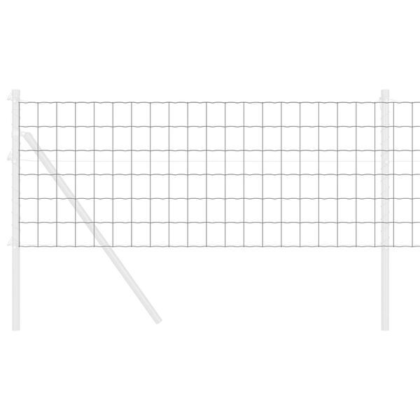 vidaXL Eurogärdsel Grå 0.4 x 10 m PVC-belagt järn