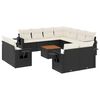 vidaXL Loungegrupp med dynor 12 delar svart konstrotting