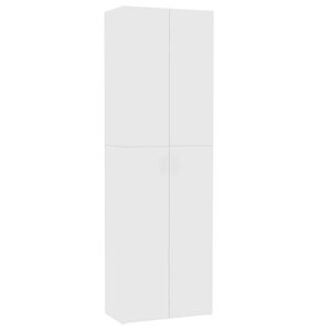 vidaXL Kontorssk&aring;p vit 60x32x190 cm konstruerat tr&auml;