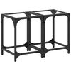 vidaXL Soffbord med transparent glasskiva 2 st 30x30x40 cm st&aring;l