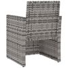 vidaXL Trädgårdsfåtölj med dynor grå konstrotting