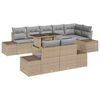 vidaXL Tr&auml;dg&aring;rdsoffset 9 st Beige konstrotting