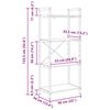 vidaXL Hyllsystem R&ouml;kt ek 56 x 34 x 133,5 cm Konstruerat tr&auml;