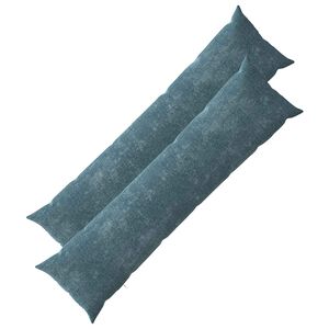vidaXL Kudd&ouml;verdrag 2 st HEERLEN Bl&aring; 40 x 145 cm Chenilletyg