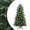 vidaXL Plast Hingad Julgran 150 cm 150 LED-lampor Varmvit PE & PVC