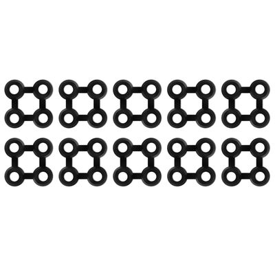 vidaXL Sammankopplare till matta 10 st gummi svart