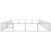 vidaXL Hundg&aring;rd silver 40 m&sup2; st&aring;l