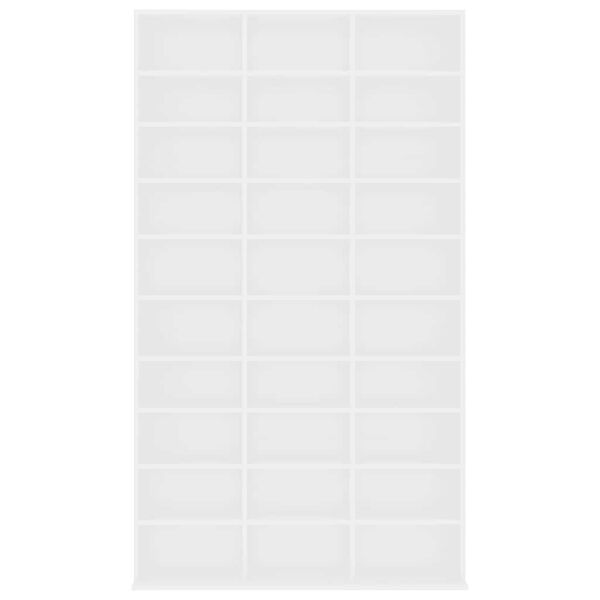vidaXL CD-hylla vit 102x23x177,5 cm konstruerat tr&auml;