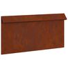 vidaXL Snigelfence 50 x 3,5 x 25 cm V&auml;derbest&auml;ndig st&aring;l Rostig