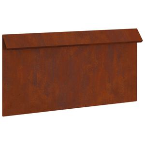 vidaXL Snigelfence Rostig 50 x 3,5 x 25 cm V&auml;derbest&auml;ndig st&aring;l