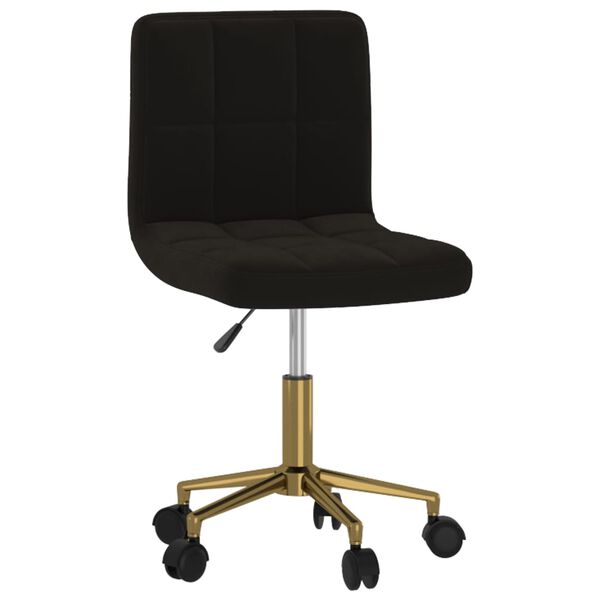 vidaXL Snurrbara matstolar 4 st svart sammet