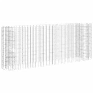 vidaXL Planteringsgabion galvaniserat j&auml;rn 260x50x100 cm