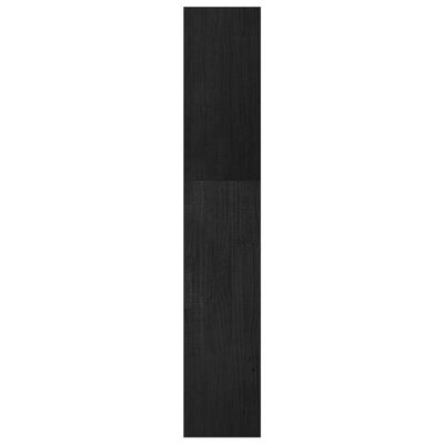 vidaXL Bokhylla/rumsavdelare svart 40x30x167,5 cm massiv furu