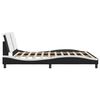 vidaXL Bed Frame without Mattress "Zadar" Black and White 180x200 cm Faux Leather