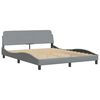 vidaXL Bed Frame without Mattress "Hvar" Light Grey 160x200 cm Fabric