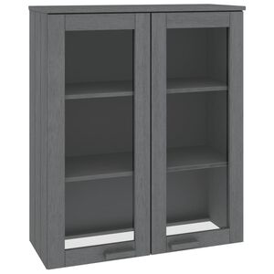 vidaXL &Ouml;verdel till h&ouml;gsk&aring;p HAMAR m&ouml;rkgr&aring; 85x35x100 cm massiv furu