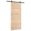 vidaXL Skjutd&ouml;rr Naturlig 80 x 208 cm Massiv furu