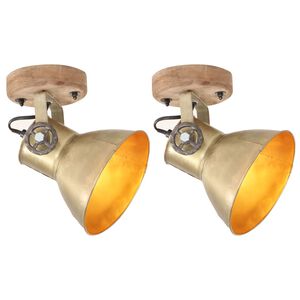 vidaXL Industriell v&auml;gglampa/taklampa 2 st m&auml;ssing 20x25 cm E27