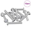 vidaXL L&aring;gskruv Enf&auml;rgad 12 st Silver M6 x 35 mm St&aring;l