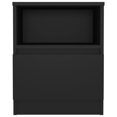 vidaXL Sängbord svart 40x40x50 cm konstruerat trä
