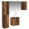 vidaXL Badrumssk&aring;psset 5 pcs Gammalt tr&auml; 50 x 14,5 x 70 cm
