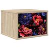 vidaXL V&auml;ggmonterad s&auml;nggavel KIEL Sonoma-ek 36 x 33 x 25 cm