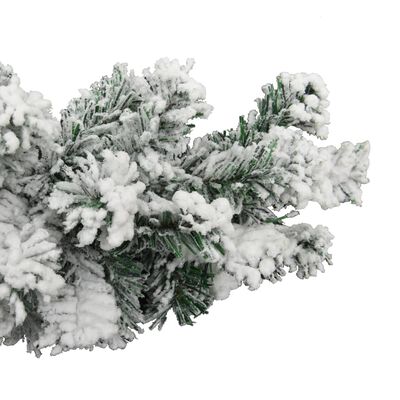 vidaXL Julgirlang med snö grön 20 m PVC