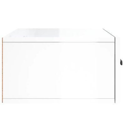 vidaXL Väggmonterade sängbord 2 st vit högglans 35x35x20 cm