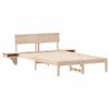 vidaXL Sängram med huvudgavel Brun 140 x 190 cm Massiv furu