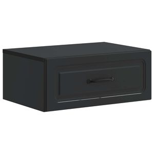 vidaXL V&auml;ggmonterat S&auml;ngbord Svart 49 x 34,5 x 20 cm Konstruerat tr&auml;