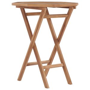 vidaXL Hopf&auml;llbart tr&auml;dg&aring;rdsbord 60x60x75 cm massivt teaktr&auml;