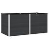vidaXL Upph&ouml;jd odlingsl&aring;da Svart 200 x 100 x 91 cm WPC och aluminium