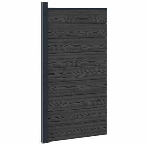 vidaXL St&auml;ngselpanel 95 x 186 cm WPC och aluminium Svart