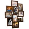 vidaXL Fotoram f&ouml;r 10x(13x18 cm) bilder m&ouml;rkbrun MDF