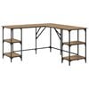 vidaXL Skrivbord Artisan Ek 139 x 139 x 75 cm Konstruerat tr&auml;