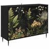 vidaXL Sideboard RHENEN Svart ek 102 x 33 x 76 cm Konstruerat tr&auml;