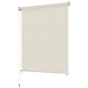vidaXL Rullgardin utomhus 105 (B) x 140 (H) cm gr&auml;ddvit
