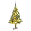 vidaXL Plastgran 150 LEDs&kulor&sn&ouml; 150 cm