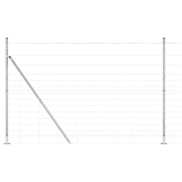 vidaXL Stängselstolpe Galvaniserad 25 x 1,6 m Stål