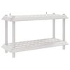 vidaXL Hyllsystem 2 niv&aring;er 100 x 40 x 55,5 cm PP Vit