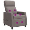 vidaXL Massagef&aring;t&ouml;lj Taupe Tyg
