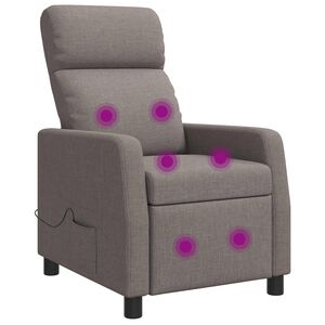 vidaXL Massagef&aring;t&ouml;lj Taupe Tyg