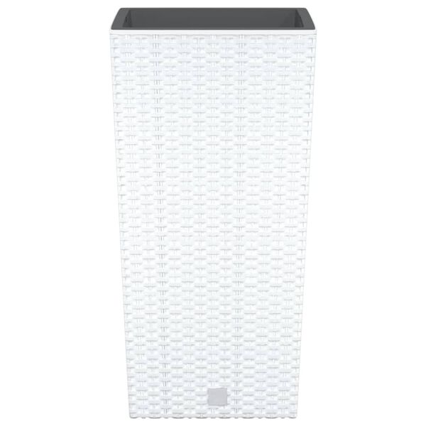 vidaXL Blomkruka med avtagbar insida vit 11/26,5 L PP-rotting