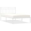 vidaXL S&auml;ngram med huvudgavel metall vit 107x203 cm