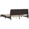 vidaXL Bed Frame without Mattress Dark Brown 180x200 cm Fabric
